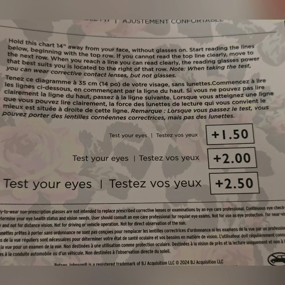 Betsey Johnson 3-pair cat-eye reading glasses set in +2.00 magnification NIB